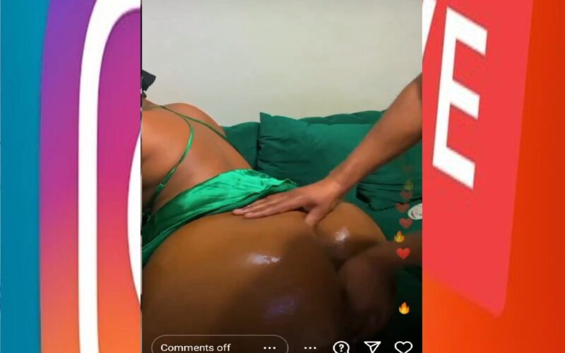 Sen prono: Gugu Big Booty Ebony Star Instagram Massage à l'huile de gros cul