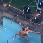 Babiprono : Couple excité baise dans la piscine de l'hôtel